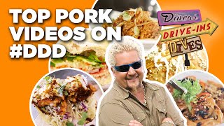 Top Pork Dishes on DDD with Guy Fieri  Diners DriveIns and Dives  Food Network [upl. by Mcmahon726]