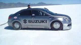 Suzuki Autos Kizashi Smashes Record at Bonneville  Raw Footage [upl. by Kaenel353]