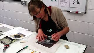 Drypoint onto Aluminium with Sally Stephens [upl. by Deth]