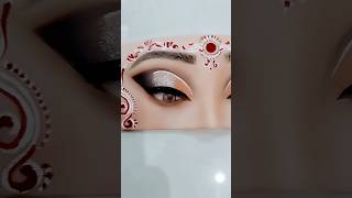 Bangali bridal eye makeup with bangali Bindiya look eye makeup tutorialeyemakeupmakeupbindiya [upl. by Lahtnero574]