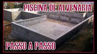 CONSTRUÇÃO DE PISCINA DE ALVENARIA PASSO A PASSO [upl. by Mallissa]