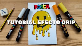 TUTORIAL efecto DRIP con POSCA [upl. by Ayyidas]