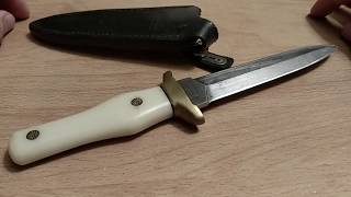 Kabar 1970s Khyber Double Edged Boot Knife [upl. by Januarius397]