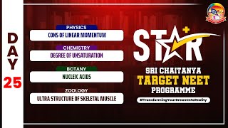 Day 25  STAR  NUCLEIC ACIDS amp CONS OF LINEAR MOMENTUM  NEETPreparation  srichaitanyagosala [upl. by Annahtur84]