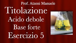 Titolazione acido debole base forte  Esercizio 5 ProfAtzeni [upl. by Ahsenhoj563]