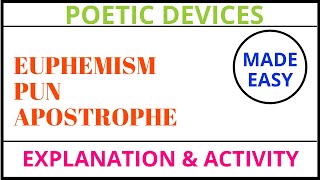 Figures of Speech  Euphemism Pun Apostrophe  Class 812  English [upl. by Upali]