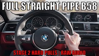 BMW 440i B58 Stage 2 AGG Hard Pulls Exhaust Turbo Noises [upl. by Refinnej]