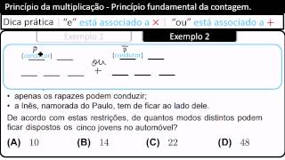 Princípio Fundamental da Contagem  Dica 2  Exercício [upl. by Meehahs]