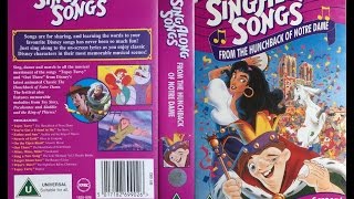 Sing Along Songs from Hunchback of Norte Dame 1996 UK VHS [upl. by Aiym284]