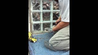 How To Mortar a Glass Block Window [upl. by Nomad]