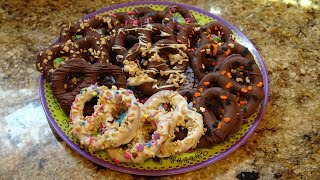 How to Make Easy Inexpensive amp Yummy Chocolate Dipped Pretzels Great for Any Occasion [upl. by Hak]