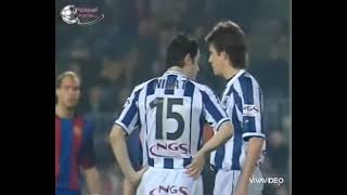 Nihat Kahvecinın direği kırdığı an Barcelona  Real Sociedad 200304 [upl. by Farrington]