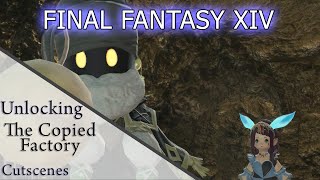 FFXIV Unlocking The Copied Factory Level 80 NIER Automata Raid Cutscenes [upl. by Ecirtra22]