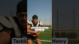 Tackling Derrick Henry be like‼️🤣 footballshorts americanfootball nfl [upl. by Veats]