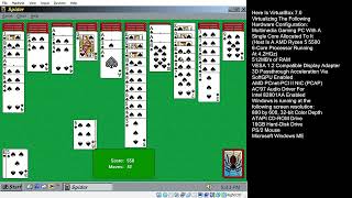 Spider Solitaire On WinME VirtualBox 70 [upl. by Doty644]