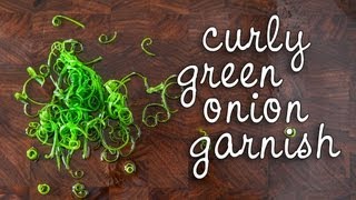 How to Make Curly Green Onion Garnish [upl. by Doykos604]