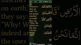 Read Qur’an everyday with naziaqaiser Surah albakara verses 11 12 [upl. by Rubie]