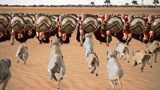 1200 Ugrian Headhunter with War dogs Vs 3000 Spartans  Total War Rome 2 [upl. by Atnes]