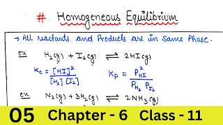 Homogeneous and Heterogeneous Equilibrium  Equilibrium [upl. by Kain696]