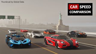 CAR SPEED COMPARISON 3D  3D Animation Comparison [upl. by Eserehc]