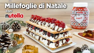 MILLEFOGLIE DI NATALE CON NUTELLA Ricetta Facile  Fatto in Casa da Benedetta [upl. by Gasparo814]