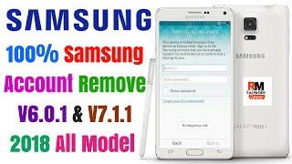 100 Samsung Account RemoveBypass V601 amp V711 All 2018 Model [upl. by Meill]