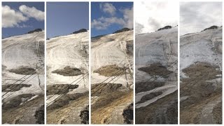 Tignes Glacier Retreat 2010 2015 [upl. by Ailbert]