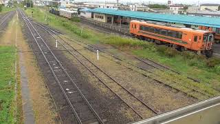 20240921 JR五所川原駅 五能線 弘前行き到着【GVE400系・827D】 [upl. by Leuqer]