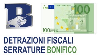 Detrazioni serrature  Bonifico per detrazione fiscale  Blindax Serrature [upl. by Ameg]