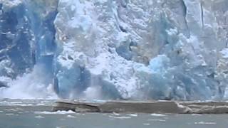 SAWYER GLACIER CALVING TURNS DANGEROUS HD [upl. by Narik]