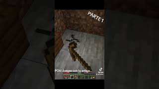 Minecraft con mi amiga XD Parte 1 minecraft amigos minecraftsurvival viral fyp [upl. by Onifled]