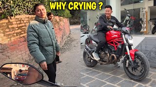 WHY IS ALISHA CRYING   DUCATI MONSTER 821  ​⁠rajkumarthapamagar32 [upl. by Luna680]