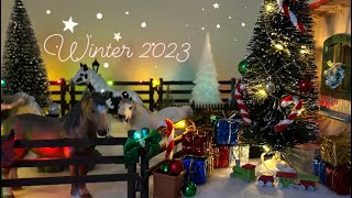 WinterChristmas Decorating My Schleich Stable 2023 [upl. by Earahs]