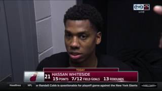 Hassan Whiteside  Miami Heat at Los Angeles Clippers 01082017 [upl. by Cirted850]