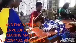 ENVELOPE COVERS MAKING MACHINE  AVS ENGINEERING COIMBATORE  9842294402 9842294412 [upl. by Adnawt]