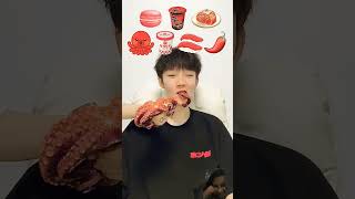 Random red food mukbang shorts viralvideo [upl. by Akinuahs]