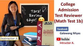 College Admission Test Reviewer Math Test 1b [upl. by Doley]