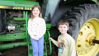 Using Kids Tractors to Dig Dirt and Play on the Farm Compilation  Tractors for kids [upl. by Ahtelat]