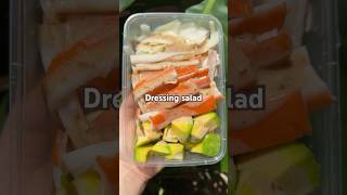 Dressing salad 🥑🥓🥒 salad recipe healthyfood healthy healthylifestyle vegetables shorts [upl. by Lamoree]