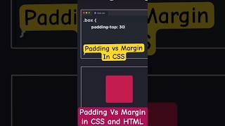 Padding Vs Margin Explained With Animation 😎 animation youtubeshorts shortfeed tutorial [upl. by Hplar]