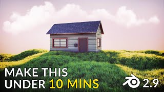 Create a Grassy Meadow Scene in 10 Minutes Blender 29 Tutorial [upl. by Aloz]