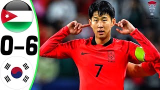 Jordan vs South Korea 06  All Goals and Highlights  2024 🔥 SON [upl. by Suicul]