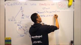 Equilibro de una Partícula en Dos Dimensiones  Ejercicio 3 [upl. by Powel]