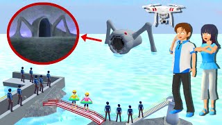 penampakan sea eater di pantai yuta mio cek drone ternyata ada  SAKURA SCHOOL SIMULATOR [upl. by Viking]