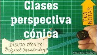 CLASES de PERSPECTIVA CÓNICA frontal oblicua y aérea Sistema cónico geometría descriptiva básico [upl. by Ovatsug]