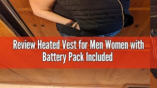 Review Heated Vest for Men Women with Battery Pack Included USB Electric Heating Vest Rechargeable [upl. by Aitak]