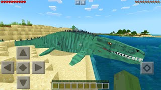 Dinosaur Jurassic World Saga ADDON in Minecraft Pocket Edition [upl. by Rosy]