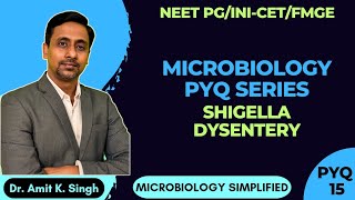 NEET PGINICETFMGE Microbiology PYQ Series  PYQ 15 Shigella dysentery [upl. by Nomar]