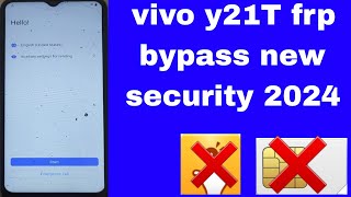 vivo y21T new security 2024 frp bypass all vivo model frp bypass [upl. by Shelia]