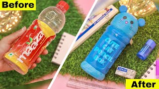 DIY pencil box from bottle  How to make pencil box with bottle [upl. by Naegem268]